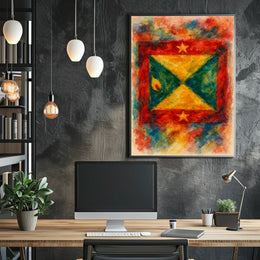 Vibrant Abstract Flag Poster