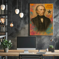 John Tyler Presidential Portrait Modern Art Poster