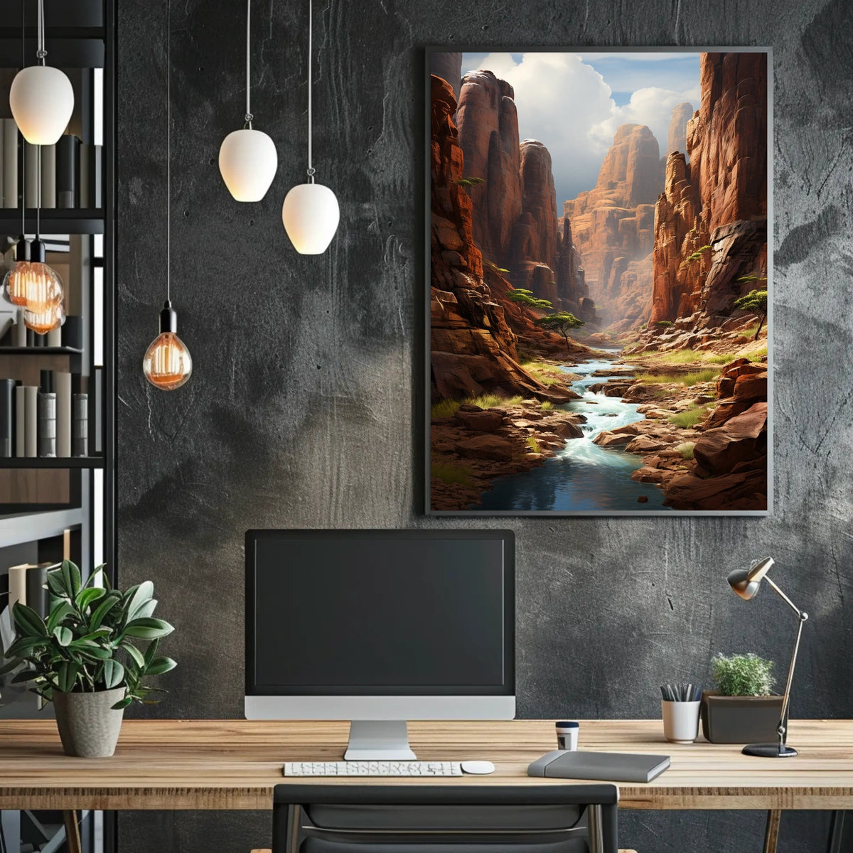 Majestic Canyon Landscape Poster