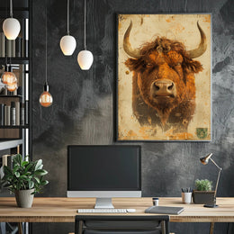 The Majestic Bull Poster PosterGoat