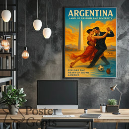 Argentina Tango Vibes: Vibrant Cultural or Heritage Poster