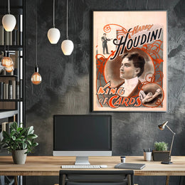 Harry Houdini Magic Performer Vintage Historical Poster