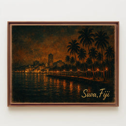 Suva, Fiji Nightscape Poster