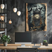 Gothic Clock Tower At Dusk Poster