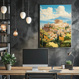 Acropolis of Athens Vibrant Cultural or Heritage Poster