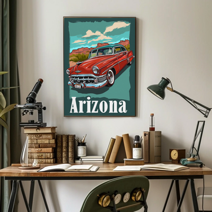 Arizona Desert Adventure Vintage Poster