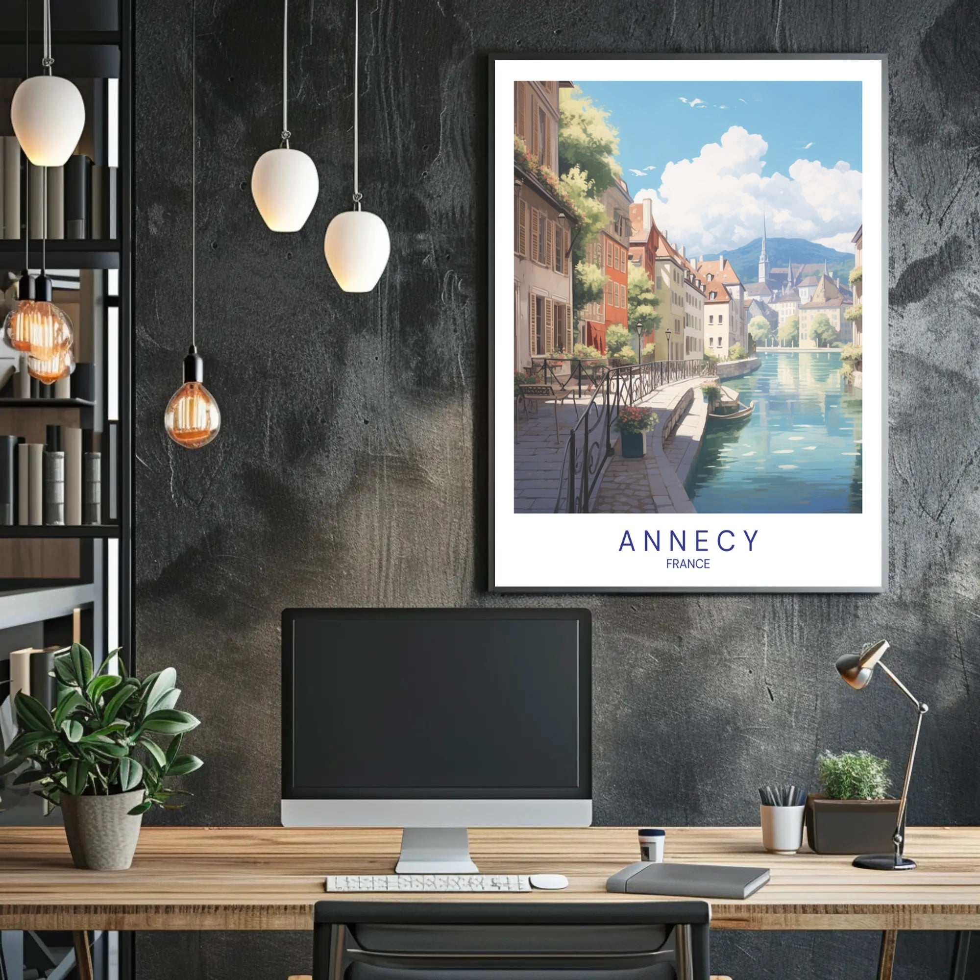 Scenic View of Annecy Poster PosterGoat