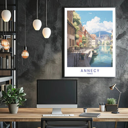 Scenic View of Annecy Poster PosterGoat