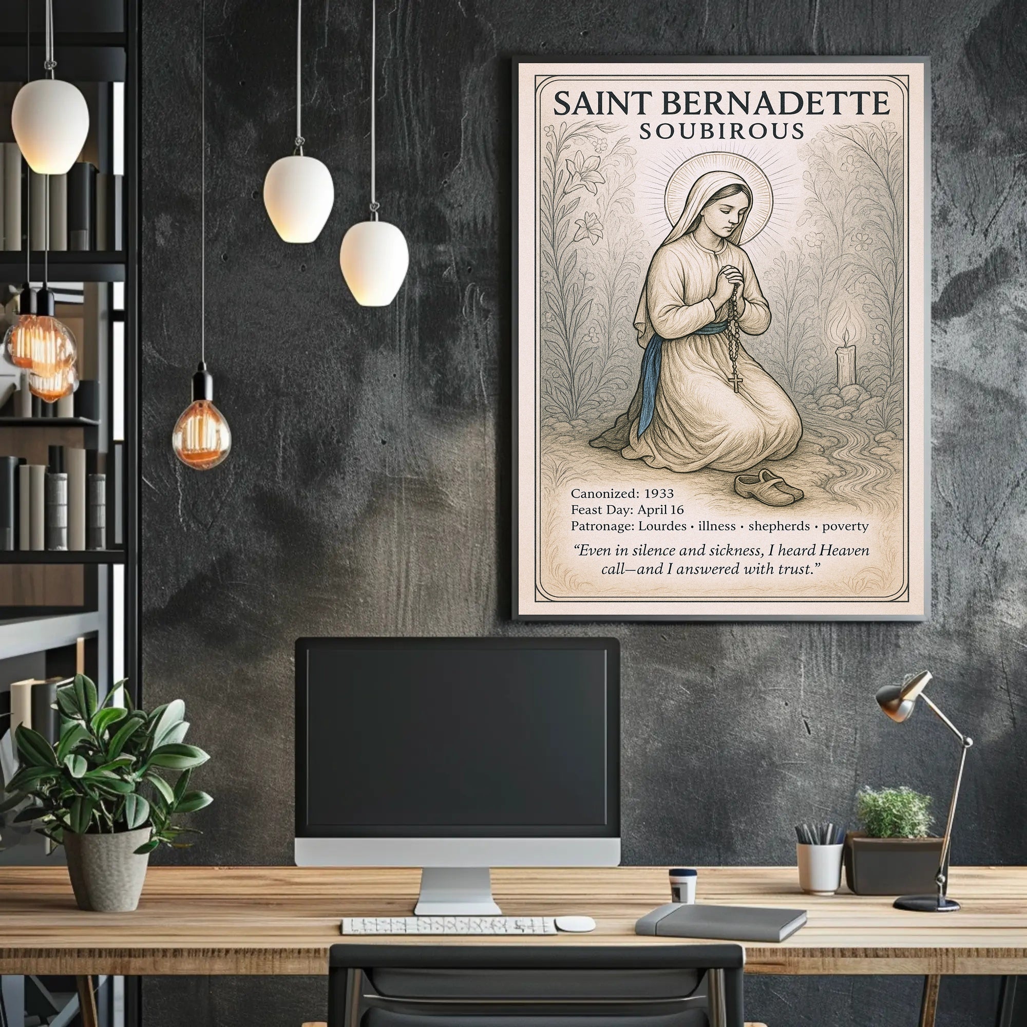 Saint Bernadette Soubirous Poster PosterGoat