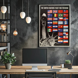 United Nations Allies During WWII Poster PosterGoat