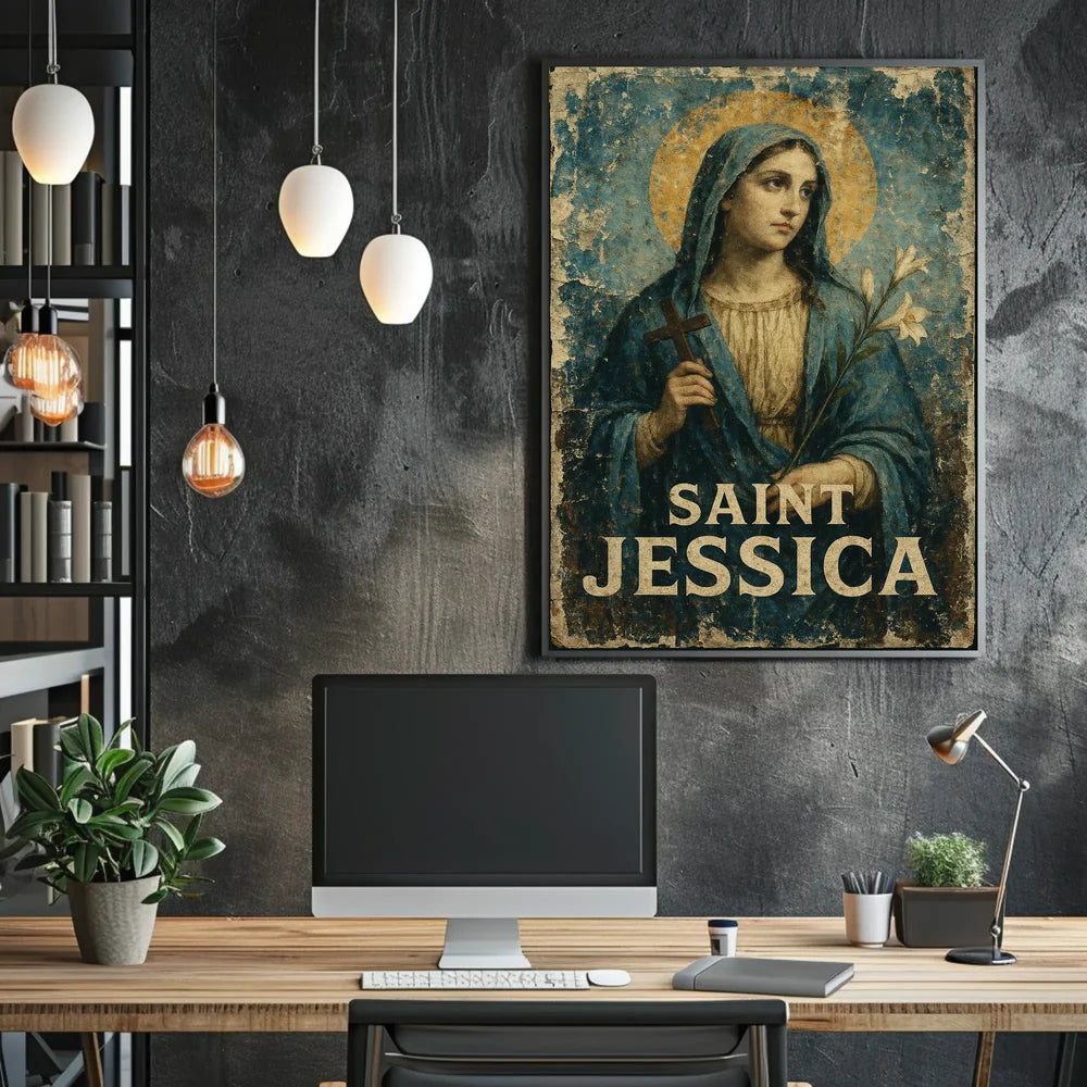 Saint Jessica Vintage Religious Art Poster