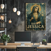 Saint Jessica Vintage Religious Art Poster