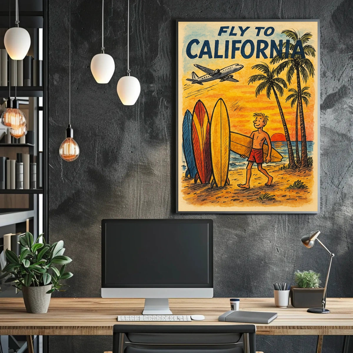 Fly to California Poster