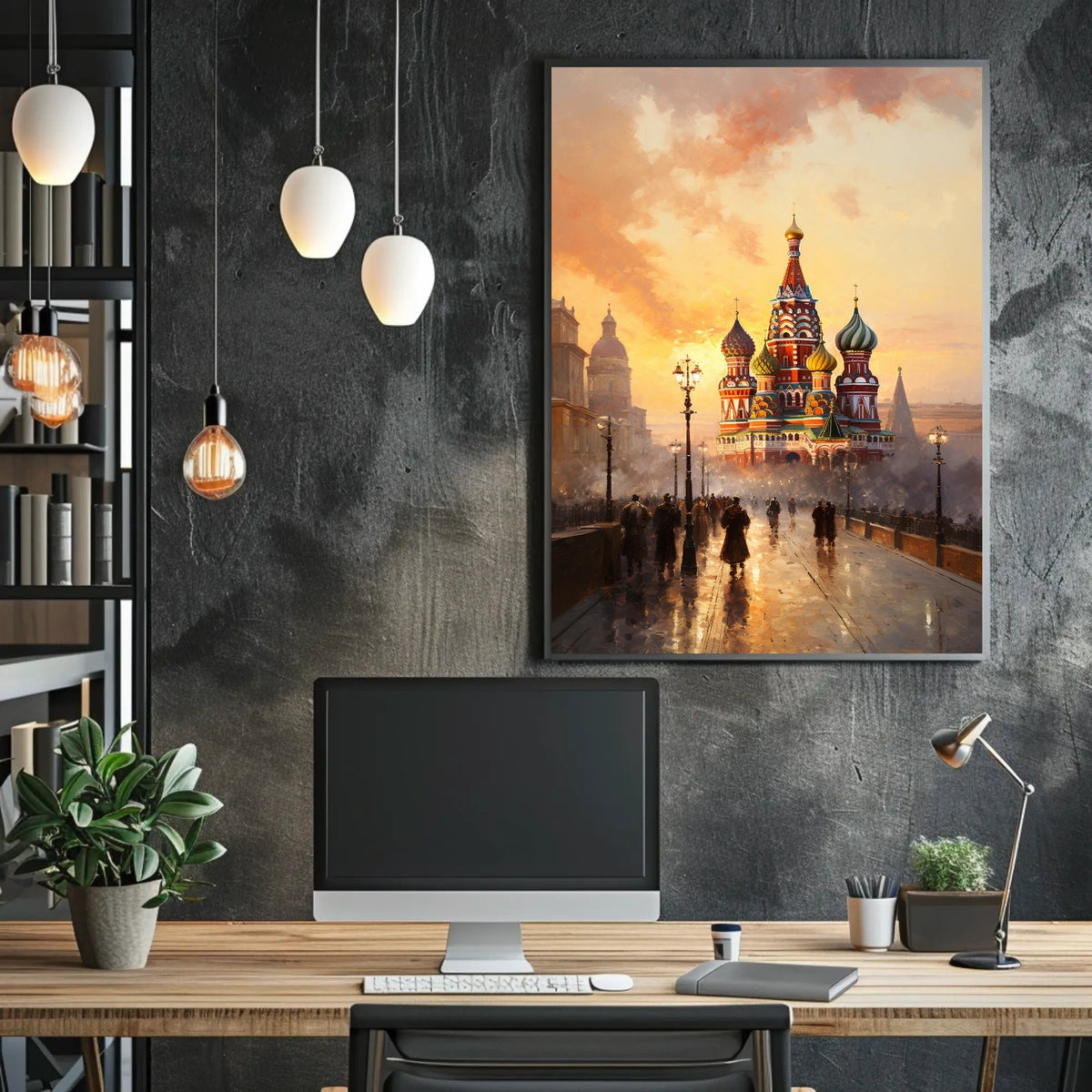 Saint Basil's Cathedral at Sunset: Cultural or Heritage Poster