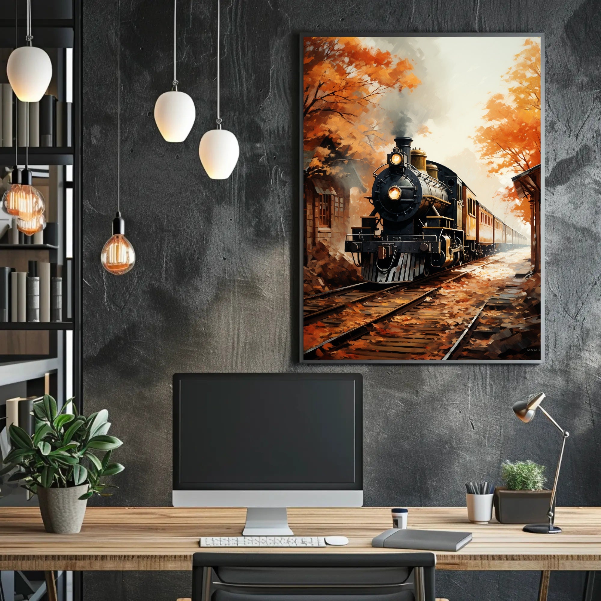 Autumn Train Journey Poster