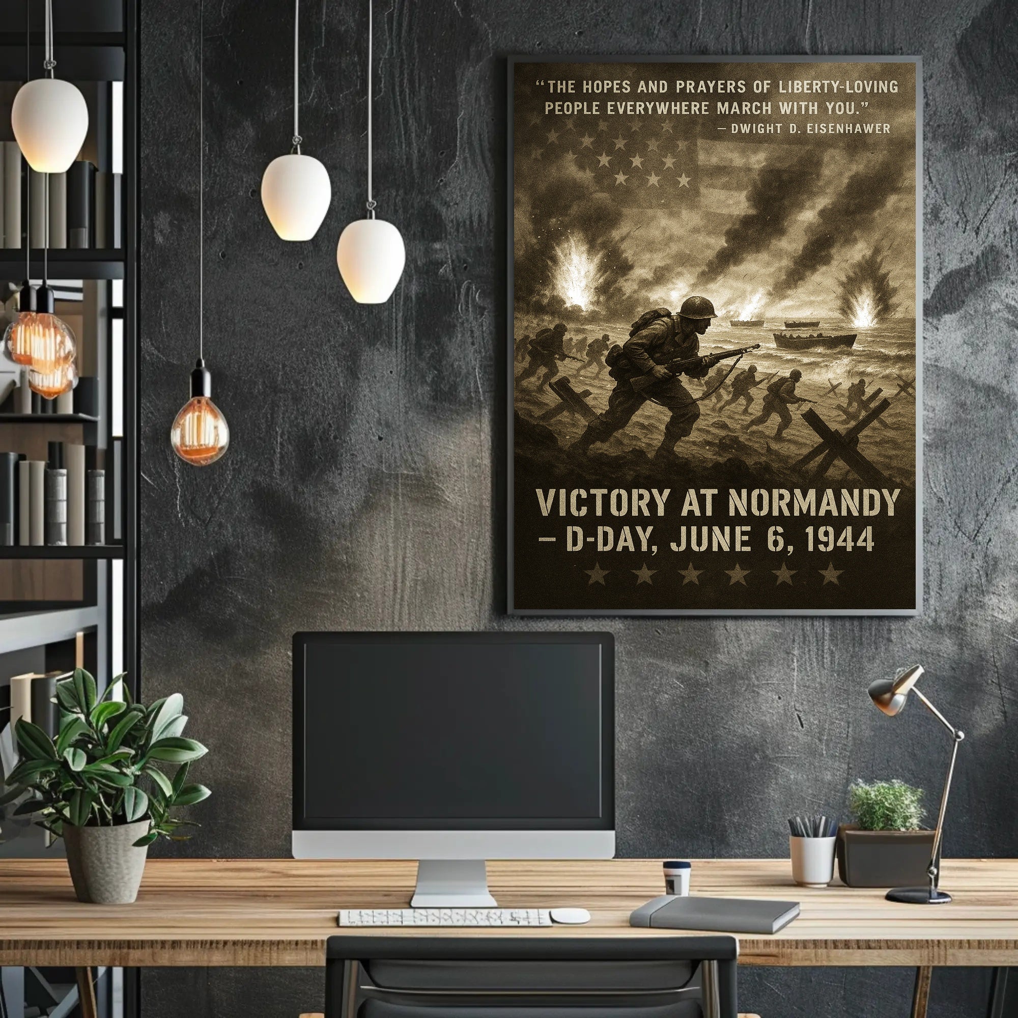 Dwight D. Eisenhower Quote DDay Victory Poster PosterGoat