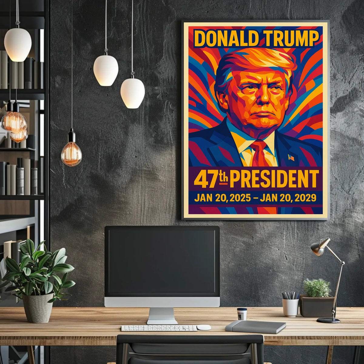 Donald Trump 47th Presidency Iconic Patriotic Poster
