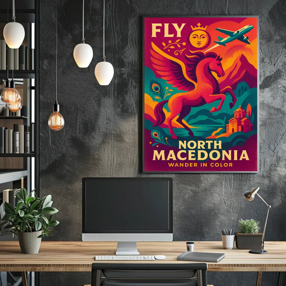 North Macedonia Travel Adventure Poster PosterGoat
