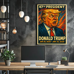 Trump Resolute Commander Patriotic Pop Art Poster