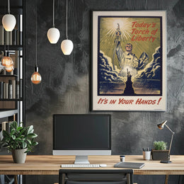 Liberty and Modernity: A Patriotic Propaganda Poster