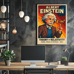 Einstein Relativity Vintage Science Decor Poster