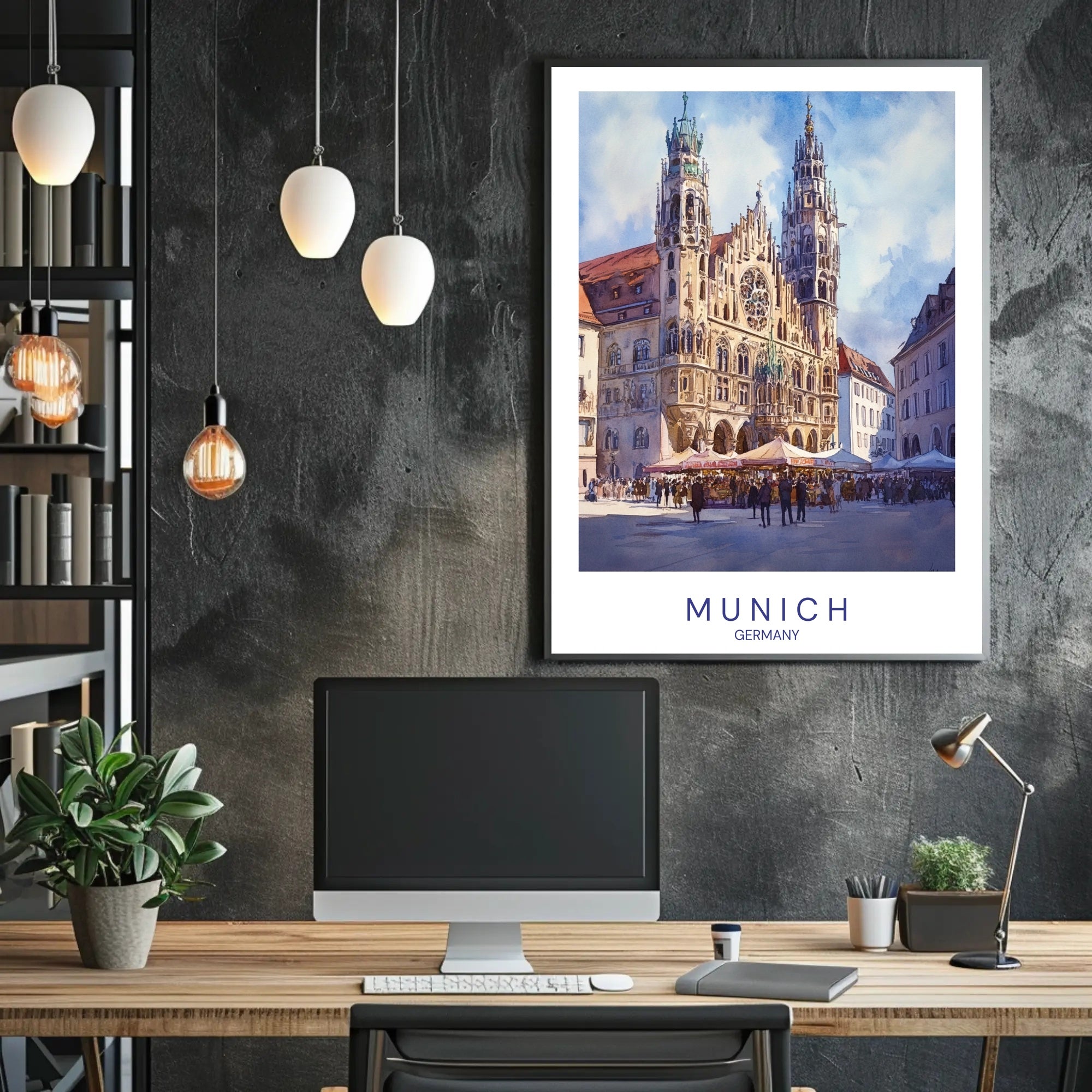Munich Architectural Landmark Poster PosterGoat