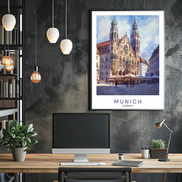 Munich Architectural Landmark Poster PosterGoat