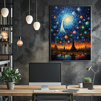 Celestial Cityscape Poster