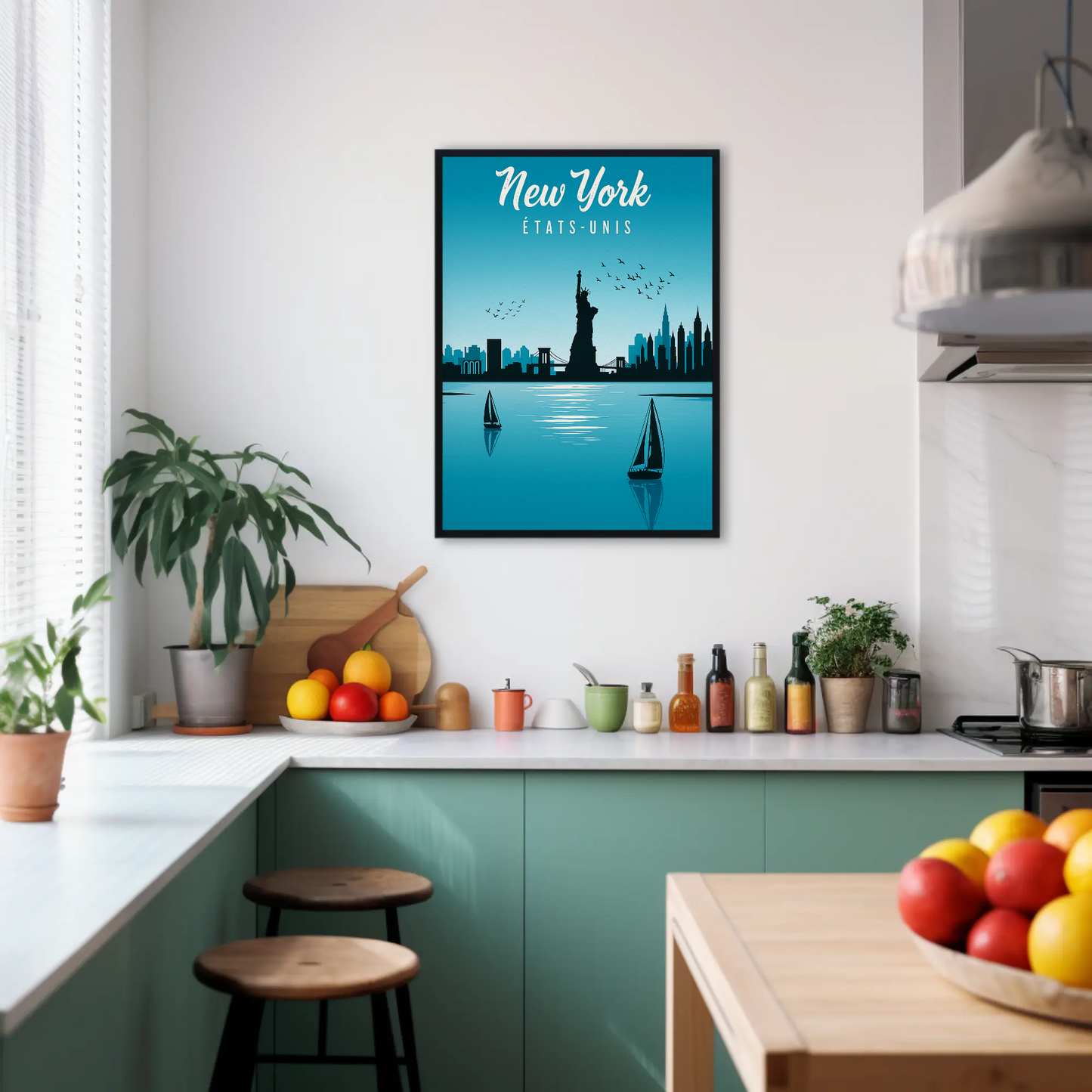 New York Statue of Liberty Vintage Poster