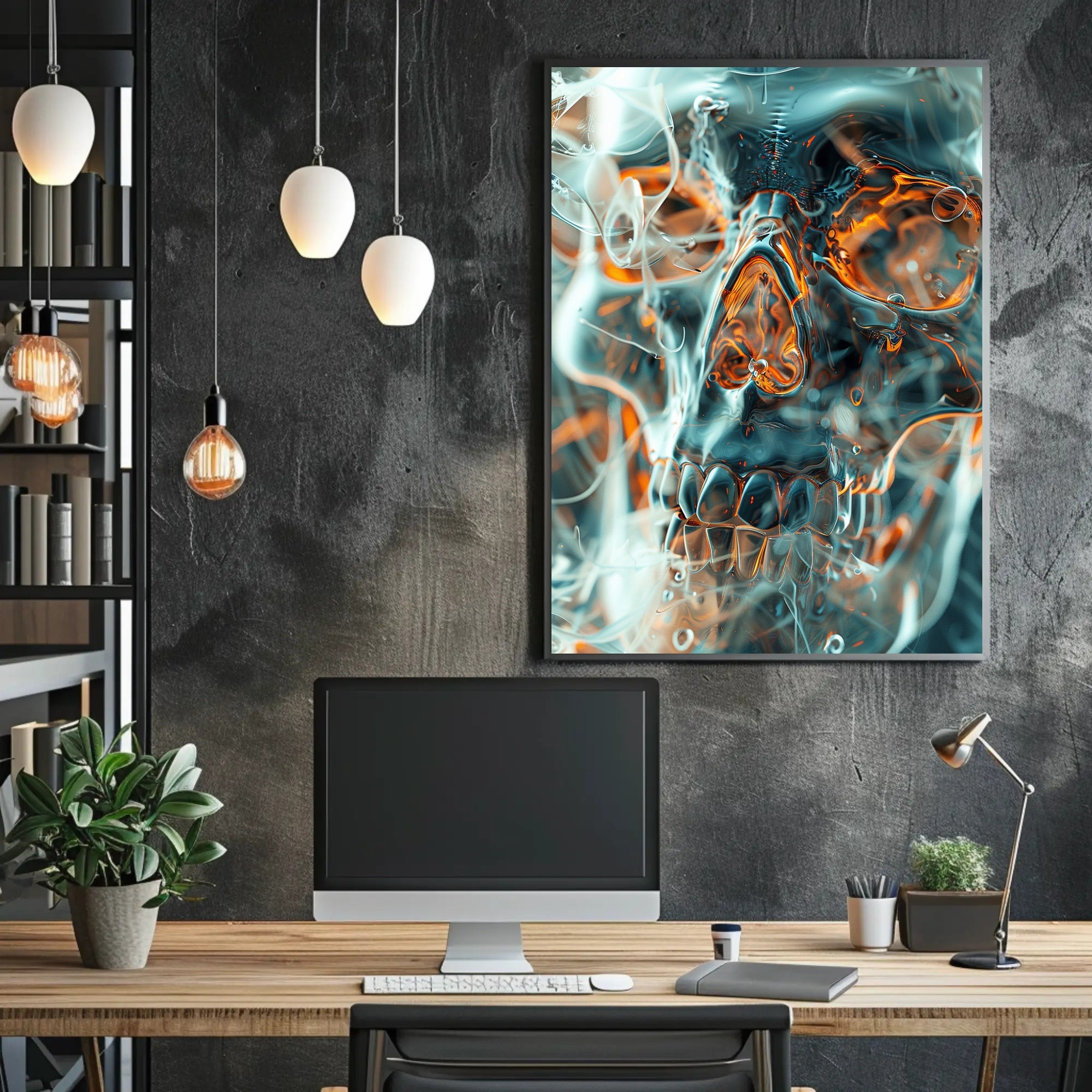 Ethereal Skull Art Poster PosterGoat