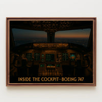 Inside The Cockpit Boeing 747 Poster