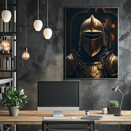 The Armored Sentinel Poster PosterGoat