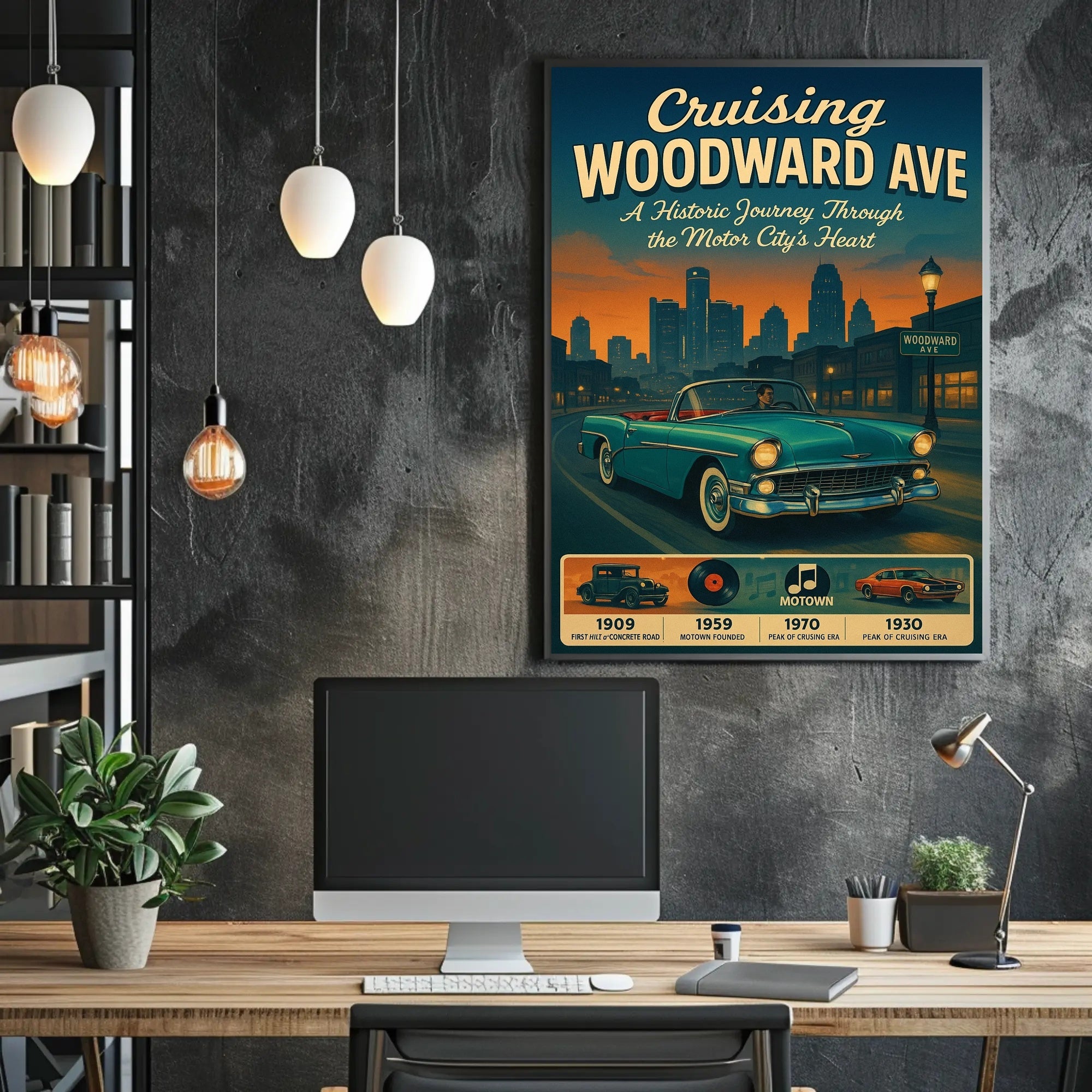 Cruising Woodward Ave Poster PosterGoat