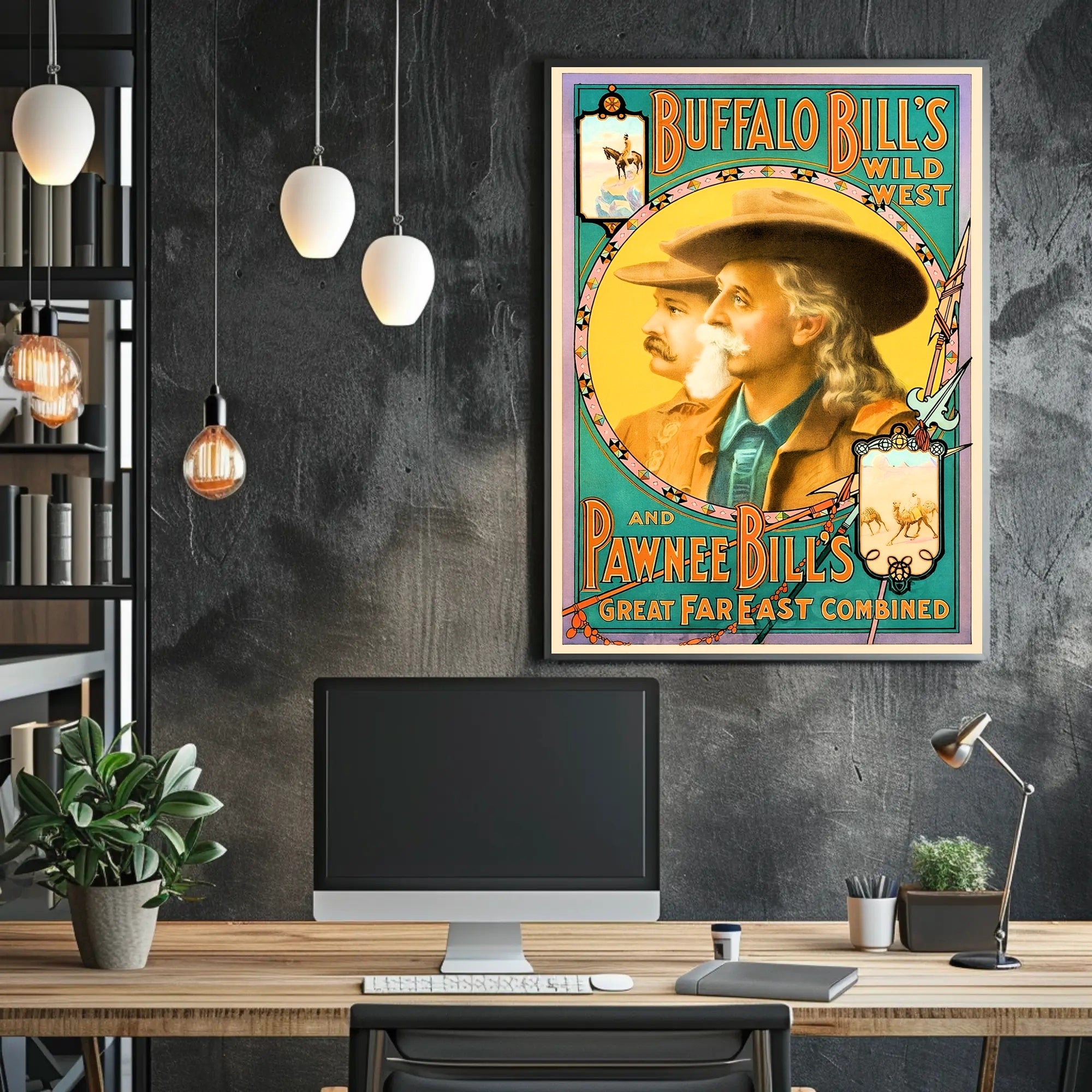 Buffalo Bill's Wild West and Pawnee Bill's Art Print PosterGoat