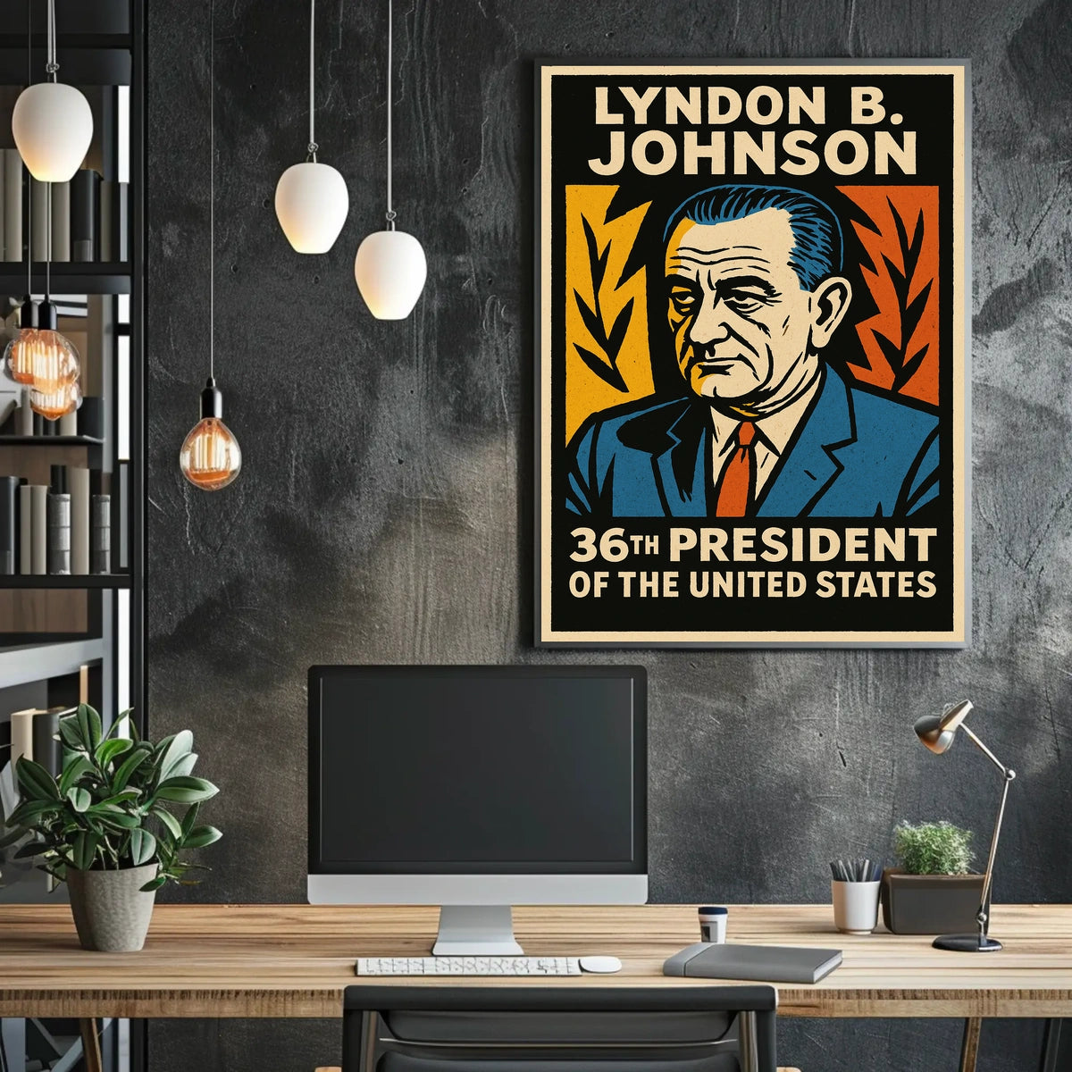 Lyndon B. Johnson 36th President Poster