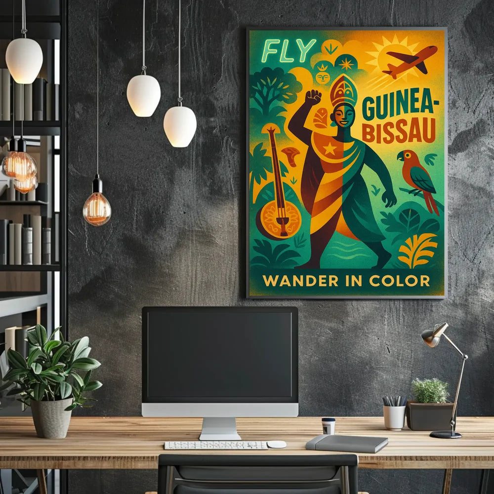 Guinea-Bissau Cultural Pride Retro Travel Poster PosterGoat