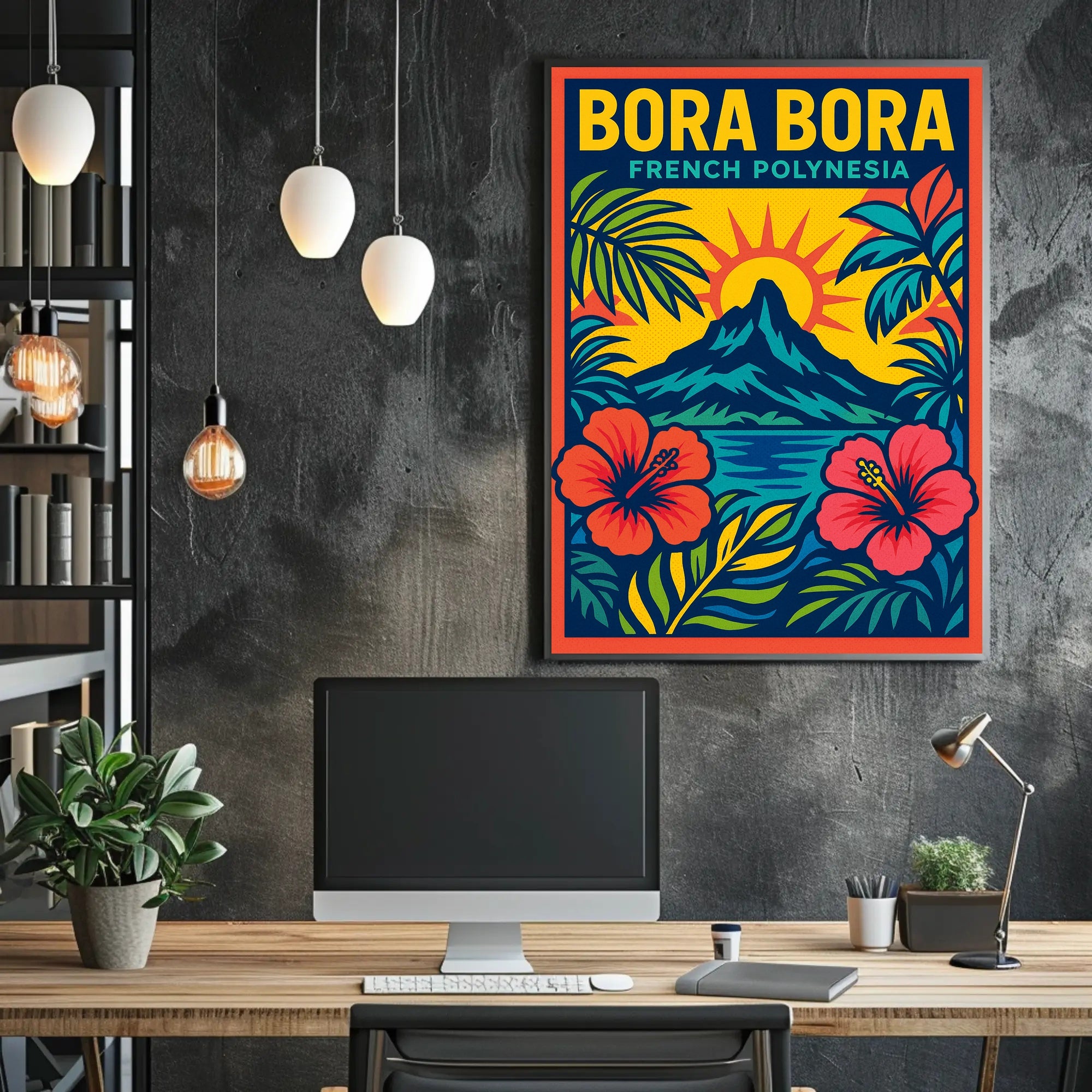 Bora Bora Tropical Adventure Vintage Travel Poster PosterGoat