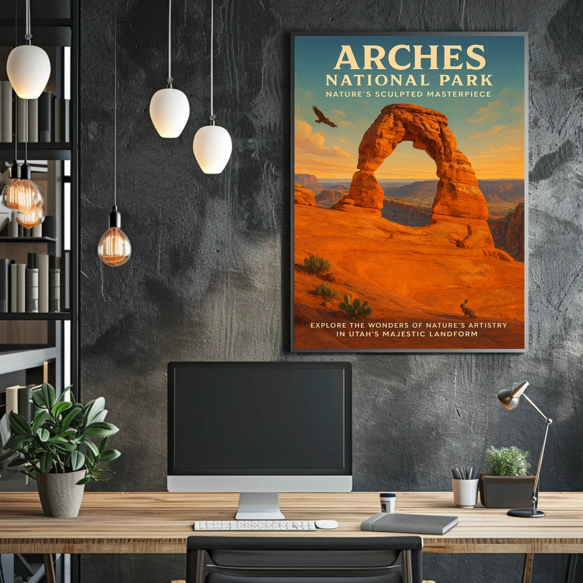 Arches National Park Scenic Vintage Travel Poster