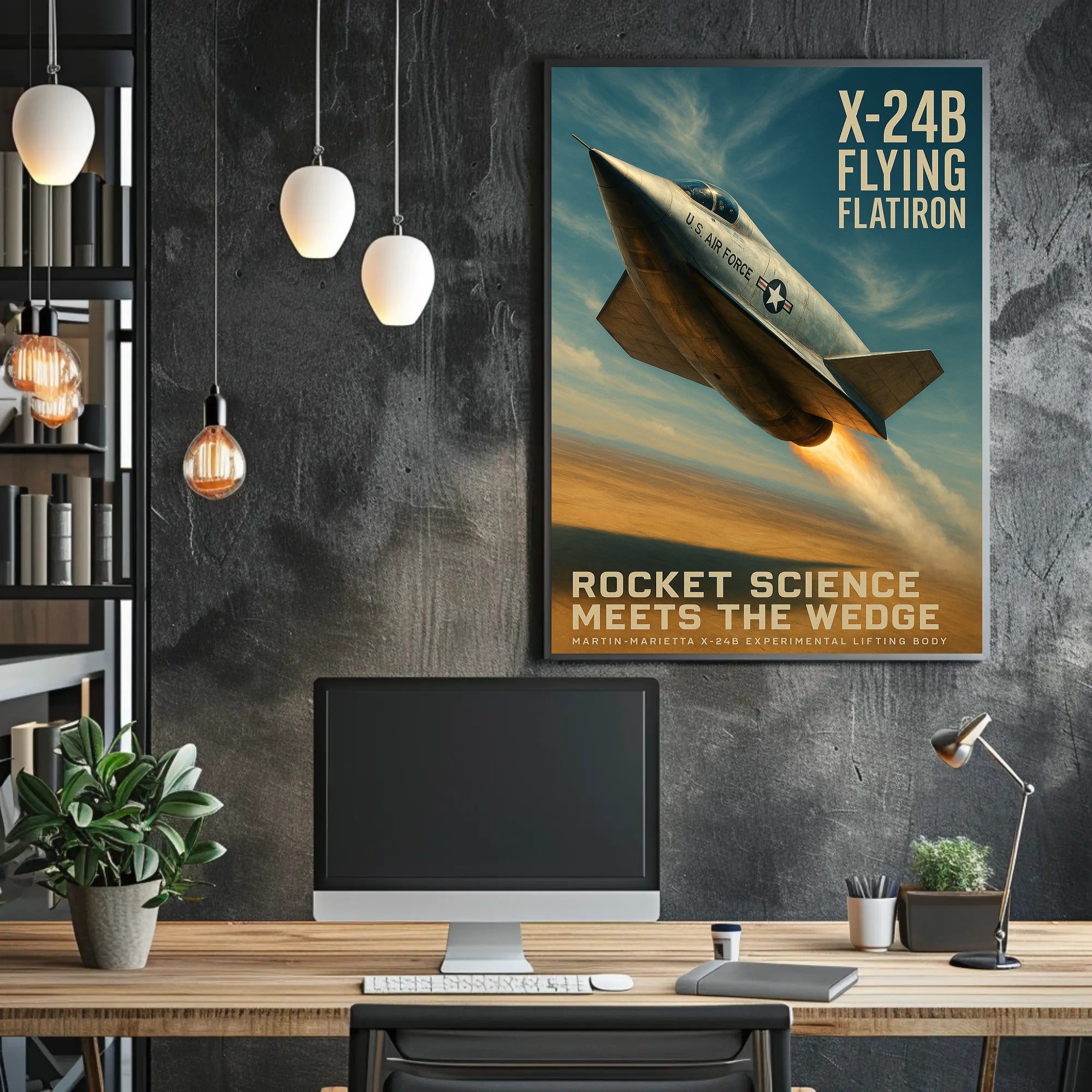 X-24B Experimental Aircraft Cold War Era Military Recruitment Poster