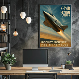 X-24B Experimental Aircraft Cold War Era Military Recruitment Poster