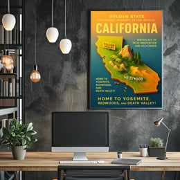 California The Golden State Poster