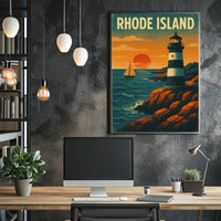 Rhode Island Coastal Charm Poster
