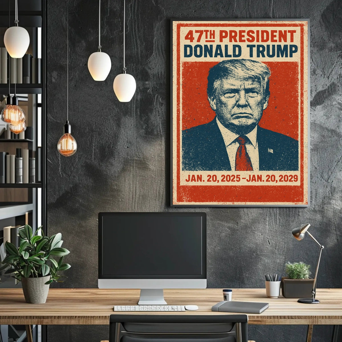 Trump Leadership Triumphant Patriotic Typography Poster