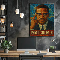 Malcolm X Iconic Leader Poster