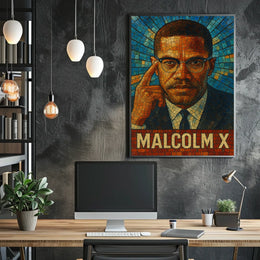 Malcolm X Iconic Leader Poster
