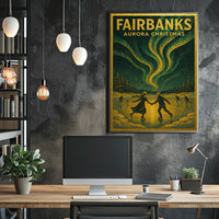 Fairbanks Aurora Scene Poster