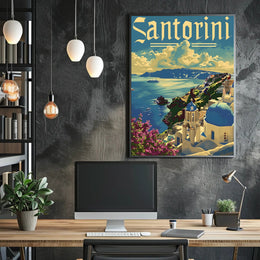 Santorini Serenity Poster