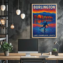 Burlington Lake Champlain Lights Poster
