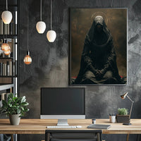 Mysterious Cloaked Figure Spiritual Art Poster Print PosterGoat