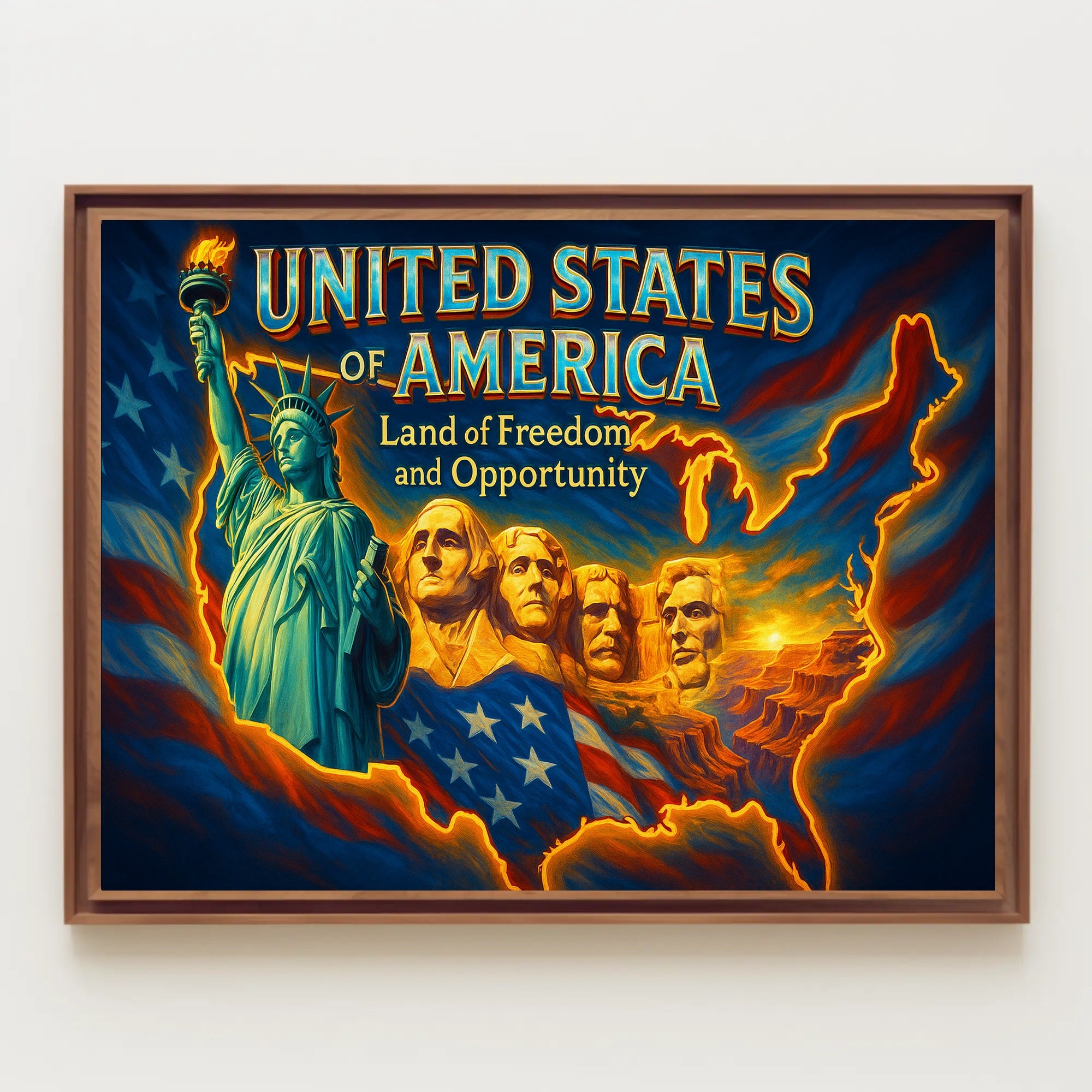 United States Travel Poster: Land of Freedom